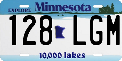 MN license plate 128LGM