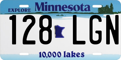 MN license plate 128LGN