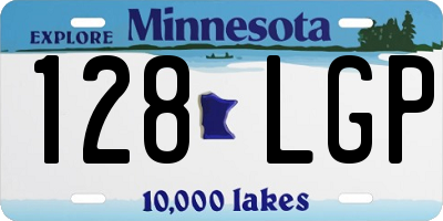MN license plate 128LGP
