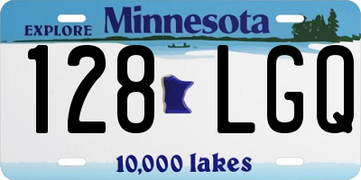 MN license plate 128LGQ