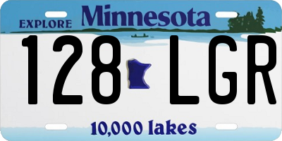 MN license plate 128LGR