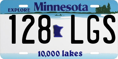 MN license plate 128LGS