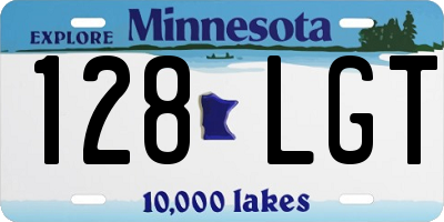MN license plate 128LGT