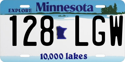 MN license plate 128LGW