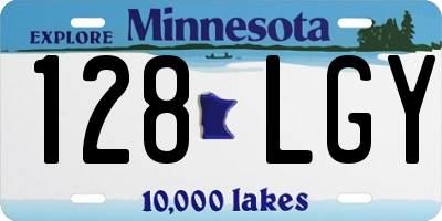 MN license plate 128LGY
