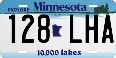MN license plate 128LHA
