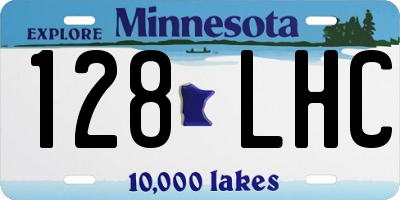 MN license plate 128LHC
