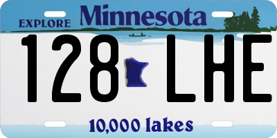 MN license plate 128LHE