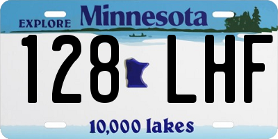 MN license plate 128LHF