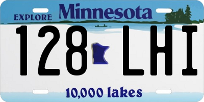 MN license plate 128LHI