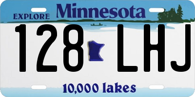 MN license plate 128LHJ