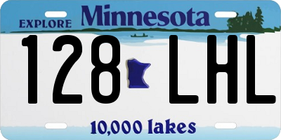 MN license plate 128LHL