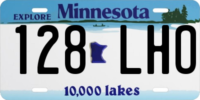 MN license plate 128LHO