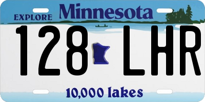 MN license plate 128LHR