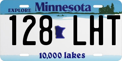 MN license plate 128LHT