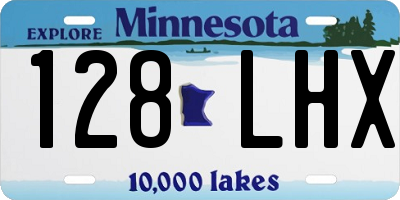 MN license plate 128LHX