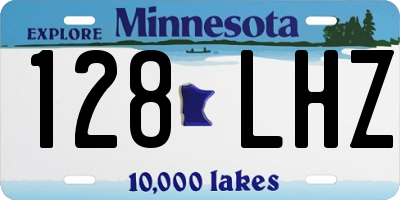 MN license plate 128LHZ
