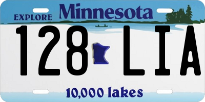 MN license plate 128LIA