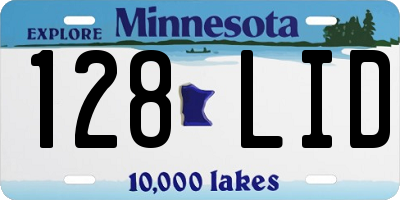 MN license plate 128LID