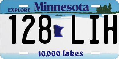 MN license plate 128LIH