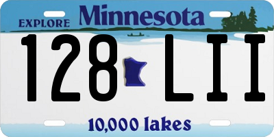 MN license plate 128LII