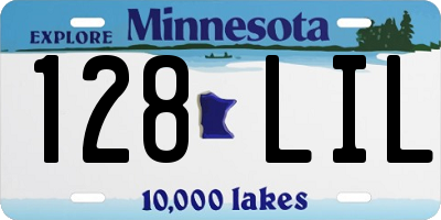 MN license plate 128LIL