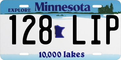 MN license plate 128LIP