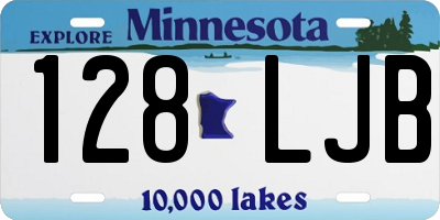 MN license plate 128LJB