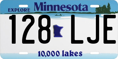 MN license plate 128LJE