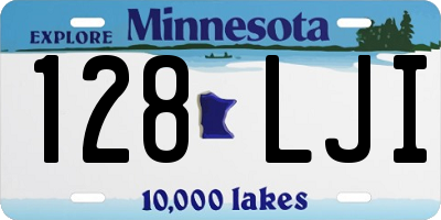 MN license plate 128LJI