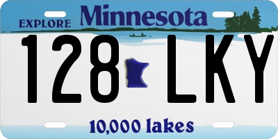 MN license plate 128LKY