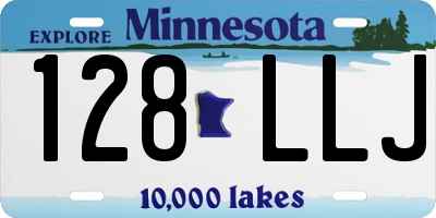 MN license plate 128LLJ