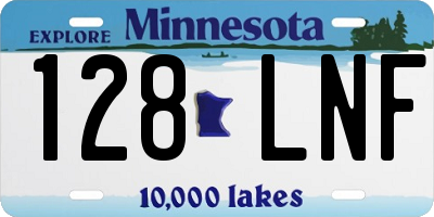 MN license plate 128LNF
