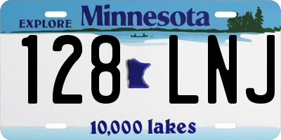 MN license plate 128LNJ