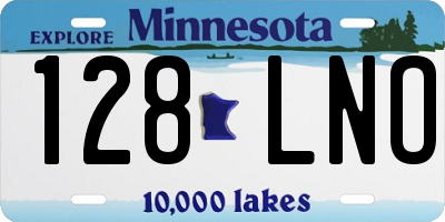 MN license plate 128LNO