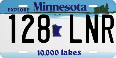 MN license plate 128LNR