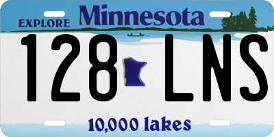 MN license plate 128LNS
