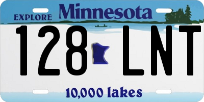 MN license plate 128LNT