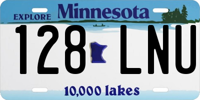 MN license plate 128LNU