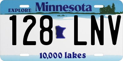 MN license plate 128LNV