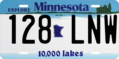 MN license plate 128LNW