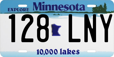 MN license plate 128LNY