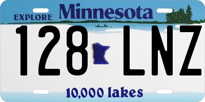 MN license plate 128LNZ