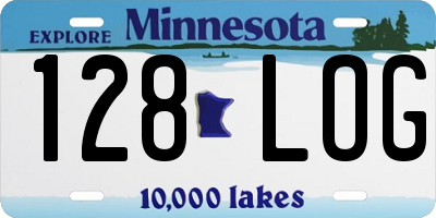 MN license plate 128LOG