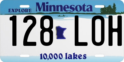 MN license plate 128LOH