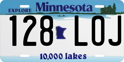 MN license plate 128LOJ
