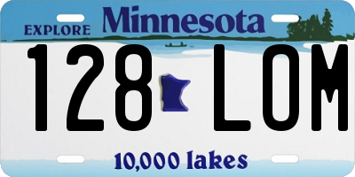 MN license plate 128LOM