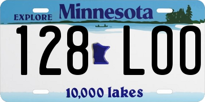 MN license plate 128LOO