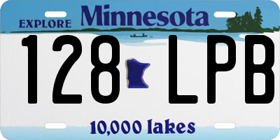 MN license plate 128LPB