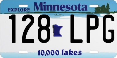 MN license plate 128LPG